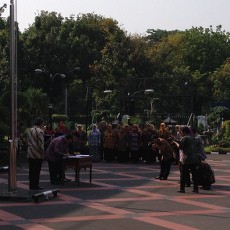 Pertama Kali di Kemendagri, Sertijab Unik di Bawah Langit Terbuka
