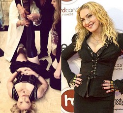 Bergaya Ala Diva, Madonna Pakai Sepatu Sambil Tidur Dibantu 3 Asisten