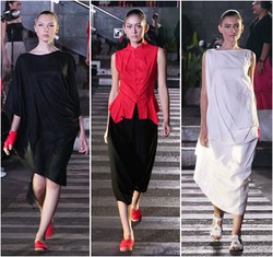 Pertamakali di Indonesia, Model Fashion Show di Tengah Jalan Senayan