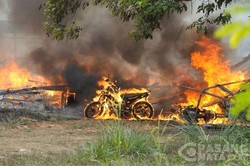 Satu Motor Hangus Akibat Kebakaran Bedeng di TB Simatupang, Ini Wujudnya