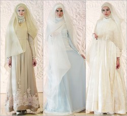 Foto: Inspirasi Gaun Pengantin Syari dari Desainer Irna Mutiara