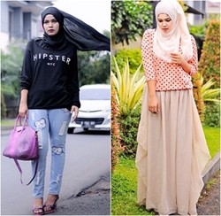 Hijab Style: Gaya Streetstyle Noni Zakiah, Desainer Berdarah Arab
