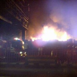 Pasar Batang Terbakar, Lalin Jalan Pantura Macet