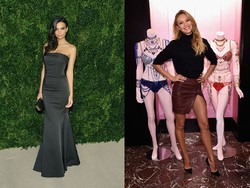 Emily Ratajkowski Seksi Bergaun Strapless, Candice Swanepoel Pamer Paha