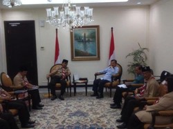 Temui JK, Adhyaksa Dault Minta Arahan Soal Perubahan Branding Pramuka