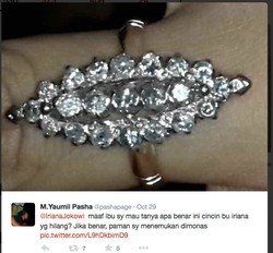Tentang Cincin Lady Iriana yang Hilang