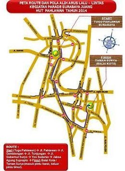 Polisi Siapkan Rekayasa Jalan untuk Rangkaian Kegiatan Hari Pahlawan