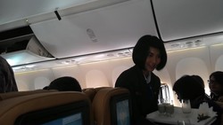 Pesawat Kepresidenan Jokowi, Jus Kacang Hijau dan Senandung Lagu Dewi Yull