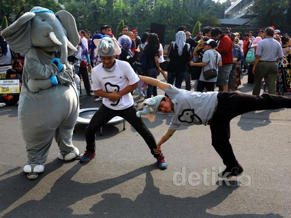 Aksi Kampanye Selamatkan Gajah Sumatra