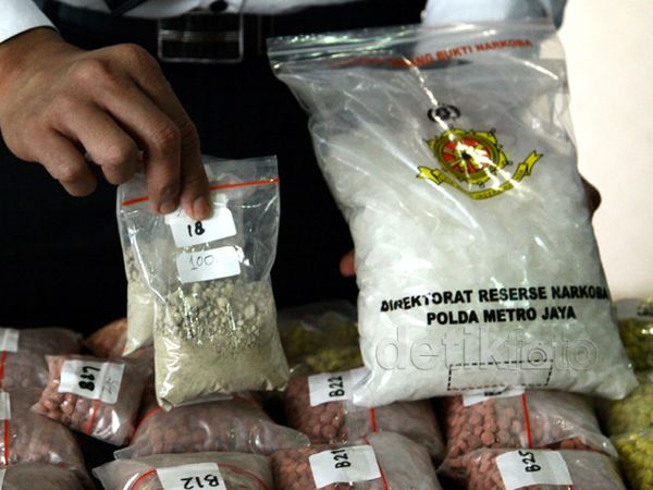 Polda Metro Pamerkan Barang Bukti Narkoba