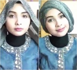Tutorial Hijab Tanpa Peniti Menggunakan Scarf Glitter untuk ke Pesta
