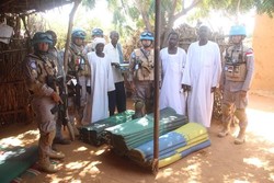 Satgas Perdamaian Polri Sumbang Perlengkapan Salat untuk Musala di Sudan