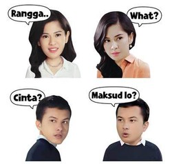 Ekspresi Unik Cinta & Rangga di Stiker