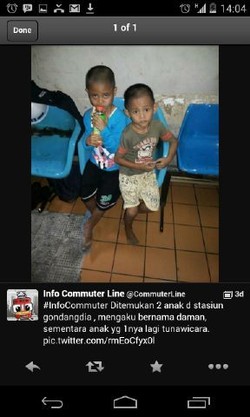 2 Bocah yang Tersesat Saat Main di Commuter Line ini Ditemukan Lewat Media Sosial