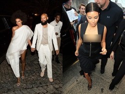 Solange Knowles Resmi Menikah, Kim Kardashian Pamer Belahan Dada