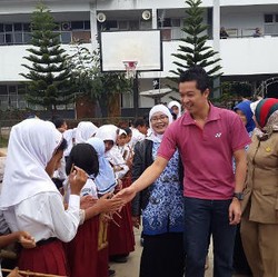 Taufik Hidayat Bikin Heboh SD di Pengalengan