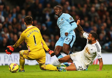 Comeback, City Atasi Swansea 2-1 Comeback, City Atasi Swansea 2-1