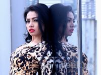 Rwwrr.. Seksinya Chelline Anatasyah Bergaun Leopard