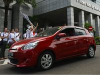 Uji keiritan BBM Mitsubishi Mirage