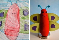 Wah, Seniman Ini Sulap Gambar Kreatif Anak-anak Jadi Boneka Sungguhan!