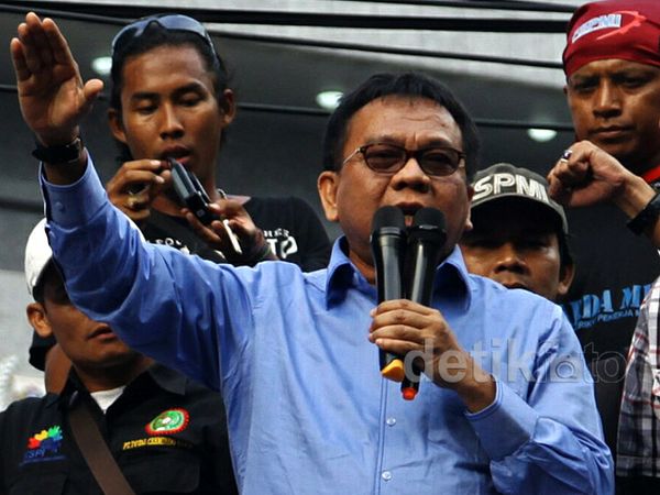 Wakil Ketua DPRD DKI Taufik Temui Buruh
