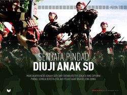 Senjata Pindad Diuji Anak SD