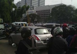 Lampu Merah Mati, Jalan Abdul Muis Jakpus Macet Parah Pagi Ini