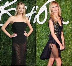 Adu Seksi 4 Selebriti di British Fashion Awards 2014 dengan Gaun Transparan