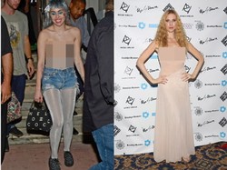 Miley Cyrus Topless Lagi, Kate Fischer Seksi Bergaun Transparan