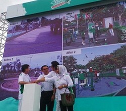 Hari Osteoporosis, Ahok Terima Fasilitas Olahraga untuk Taman Waduk Pluit