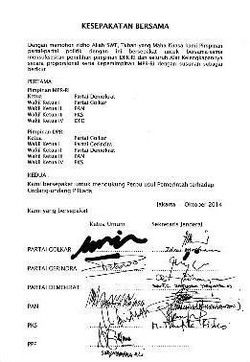 Berbalik Dukung Perppu Pilkada, Ical Beberkan Dokumen Kesepakatan SBY-KMP