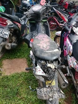Penampakan Motor yang Terlindas Truk dan Tewaskan 3 Orang di Cilincing