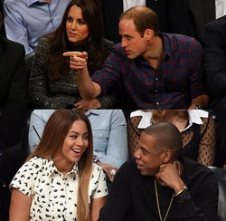 Foto: Momen Seru Saat Kate Middleton dan Beyonce Nonton Basket Bareng