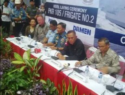 Tinjau PT PAL, Kemenhan Resmikan Produksi Kapal PKR Frigate10514