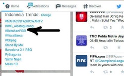 Kicauan #BekukanPSSI Ramai di Twitter