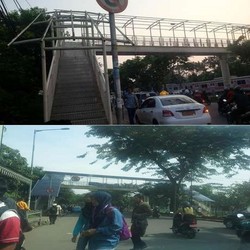 Diperbaiki, Ini Before-After Jembatan Penyeberangan di Depan Stasiun Tj Barat