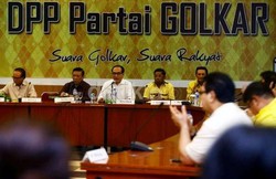 Setelah Idrus, Giliran Theo Sambuaga Sambangi Kantor DPP Golkar