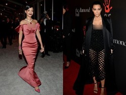 Rihanna Pamer Belahan Dada, Kim Kardashian Seksi Bergaun Menerawang