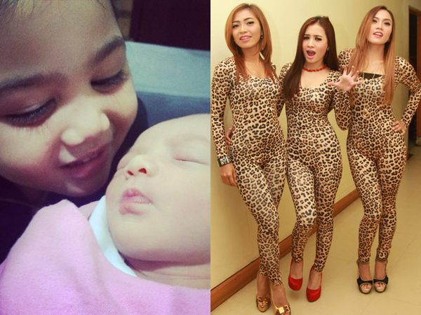 Amora Tersenyum Lihat Bayi Ashanty, Baju Superketat Trio Macan