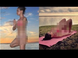 Berbikini, Ayushita Yoga di Pantai