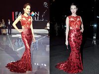 Siapa Lebih Seksi Bergaun Merah ini, Cinta Laura atau Velove Vexia?