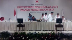 JK Hadiri Penutupan Munas PMI, Titiek Tak Terlihat