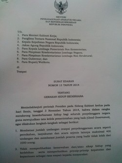 PNS Dilarang Bergaya Hidup Mewah, Ini Surat Edaran Lengkapnya