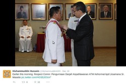 KSAL Marsetio Dianugerahi Penghargaan oleh Menhan Malaysia