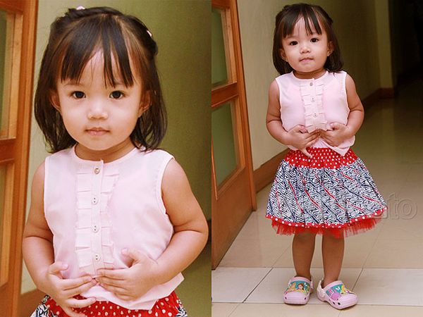 Imutnya Anak Ayu Dewi dengan Rok Tutu Batik