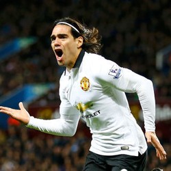Falcao Setelah Bikin Gol di Villa Park
