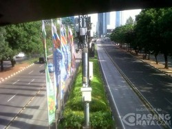 Menjelang Libur Natal, Lalu Lintas Kawasan Sudirman Mulai Sepi