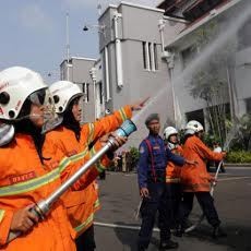 Gedung Lantai Dua Balai Kota Surabaya Terbakar