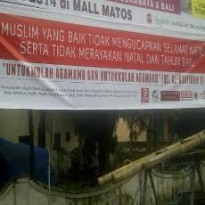 Muncul Penampakan Banner Larangan Ucapan Natal di Kota Malang