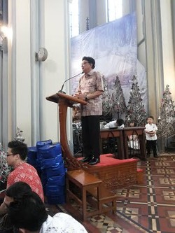 Mendagri Tjahjo Ucapkan Selamat Natal di Hadapan Jemaat Gereja Katedral